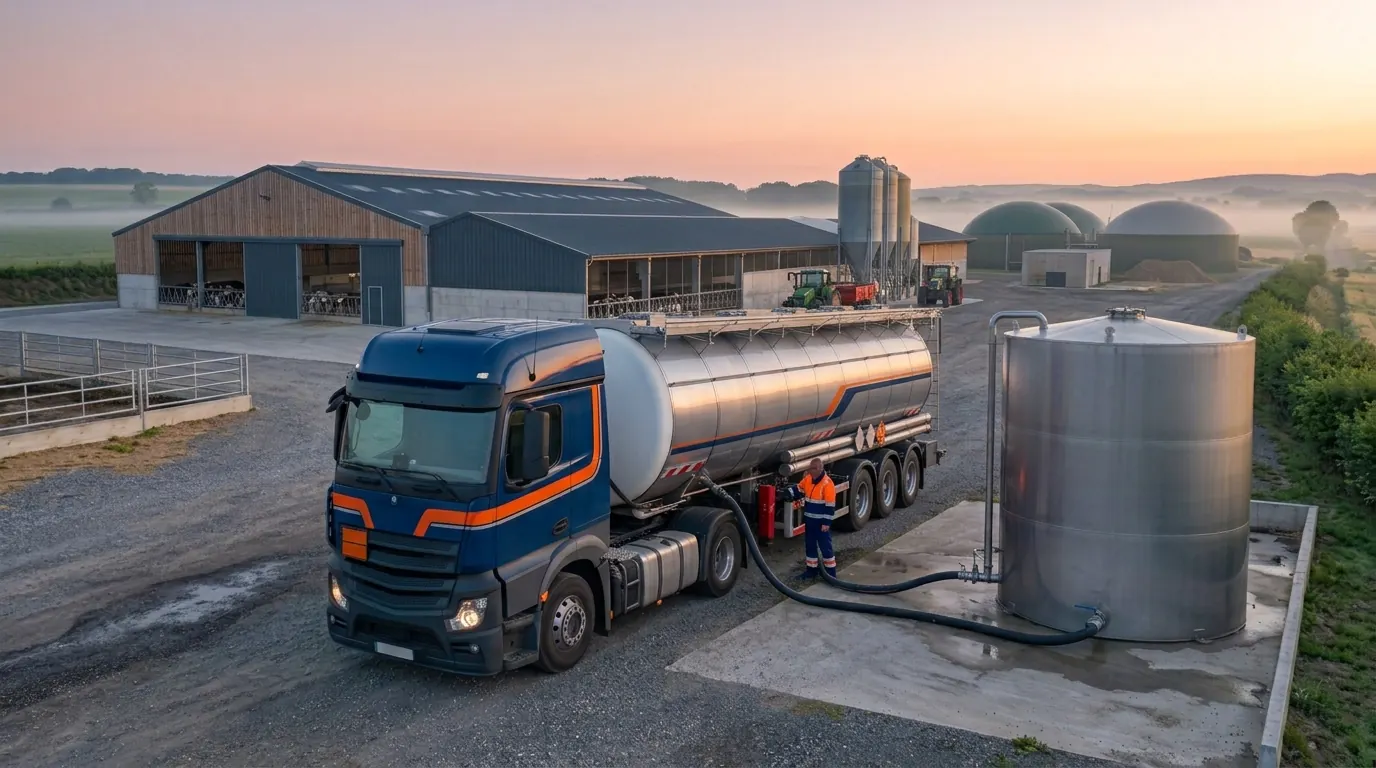 Chargement d'une citerne de coproduit liquide