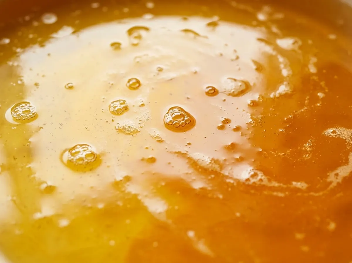 Huile végétale ambrée s'écoulant du bras de dépotage d'une citerne